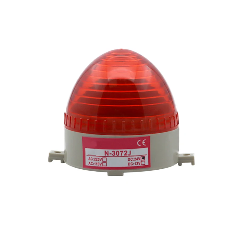 1Pcs N-30721J With Sound Small Warning Lights LED Flash Alarm Lamp Bolt Installation Red Yellow Green Blue