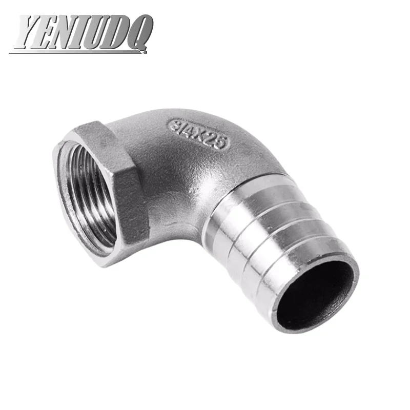 Złączka kolankowa 1/8 "1/4" 3/8 "1/2" BSP gwint żeński na Barb złączki redukcyjne ogon węża wiele rozmiarów stal nierdzewna 304 — zdjęcie 3