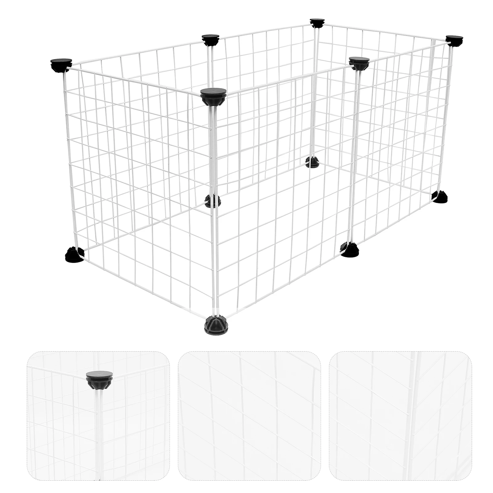 

1 set Hollow Iron Wire Pet Fence Easy Assemble Disassemble Multifunctional Cage Stable Cat Dog Supplies