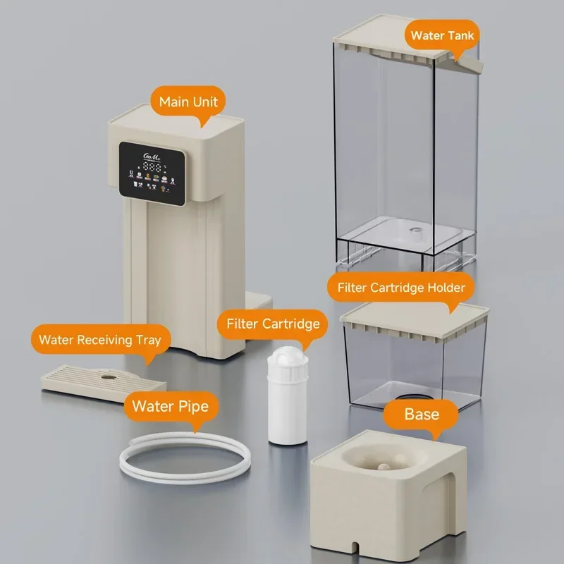 Desktop inteligente água garrafa bomba, água quente instantânea distribuidor, 3 segundos, novo