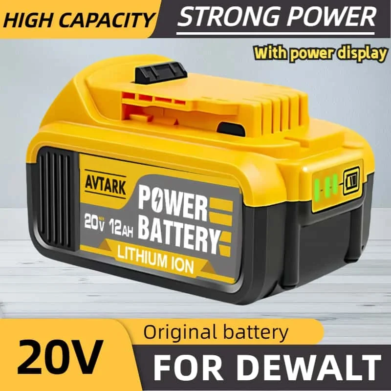 

20V 12.0Ah 18650 Lithium Battery for DeWalt power Tools DCB184 DCB200 rechargeable electric tool set 20v 12000mAh Battery