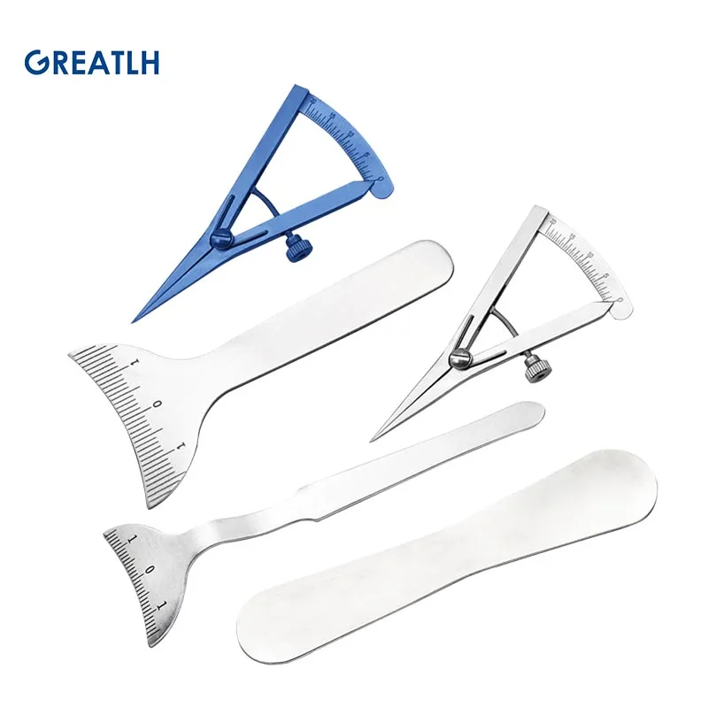 1pcs Double Eyelid Measuring Device Eyelid Plates Reclining Silkworm Ruler Stainless Steel Titanium Alloy