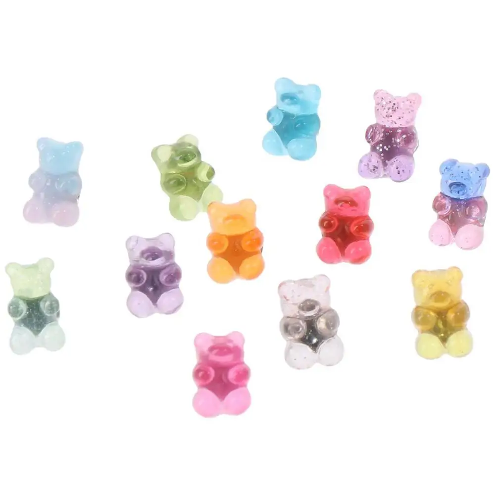 30Pcs Cute Bears Push Pins, Colorful Translucent Bear Push Pins for Bulletin Board