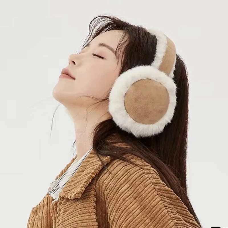 Earmuffs macios do luxuoso para homens e mulheres, regalos quentes da orelha, regalos dobráveis da orelha, monocromáticos, earflap, exterior,