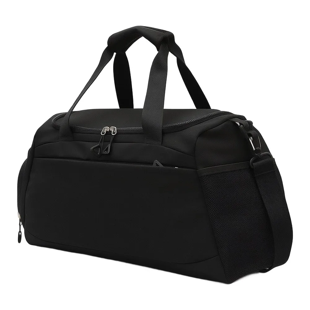 Modern Gym Duffel Bag 50 x 23 x 27 cm with Wet Dry Compartment Shoe Pocket and Multiple Carry Options Nylon Fabric