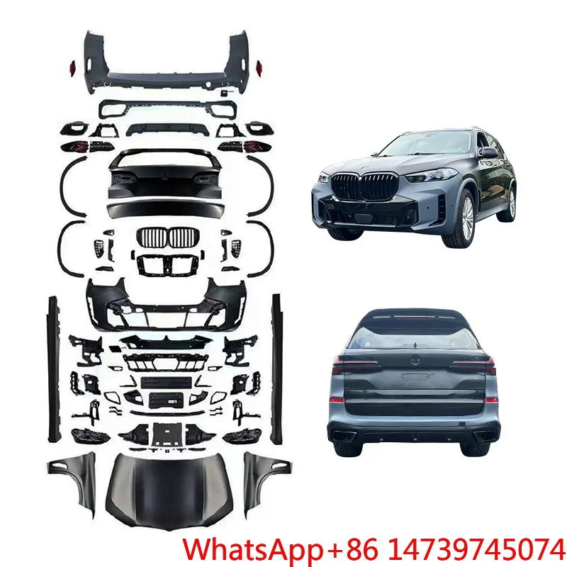 2013-2018 X5 Sports Style Body Kit Non-Destructive Bolt-On Front Rear Bumper With Fog Light Upgrade PartsCar Parts Body Kit