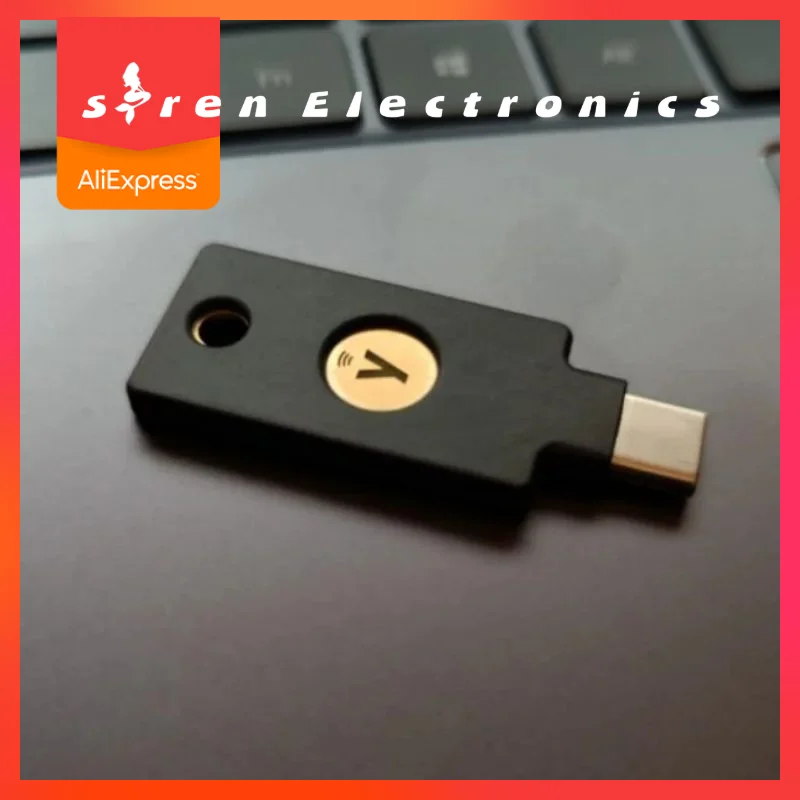 مفتاح أمان Yubikey 5C NFC 2FA، قم بتوصيل عبر USB-C أو NFC، معتمد من FIDO