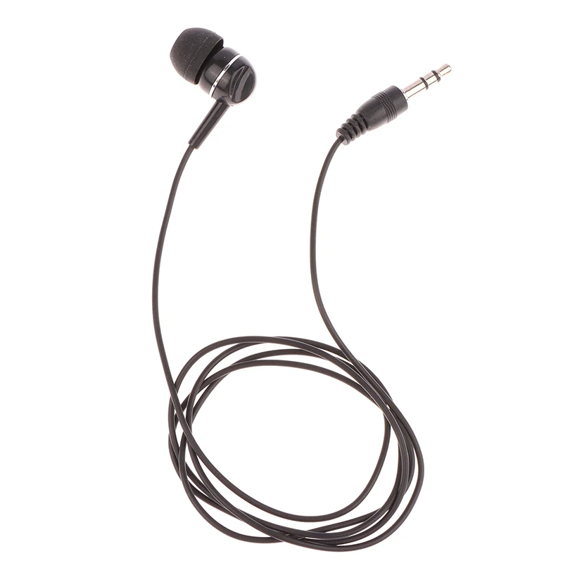 1Pc Earpiece 3.5mm Plug Single Side Headset Headphone Dual Channel Earphone for Laptop PC Headset