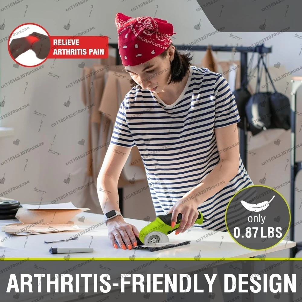 Forbici elettriche a batteria da 4 V, taglierina rotativa SnapFresh con lama per taglio artigianale di tessuti in plastica, pelle, moquette di cartone