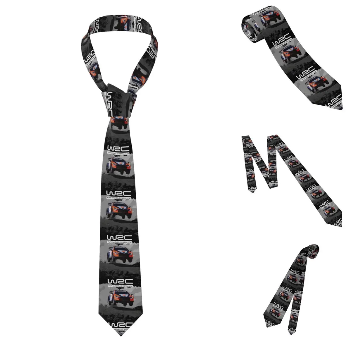 World Rally Championship WRC (11) Necktie for Men Silk Polyester 8 cm Neck Ties Party Suits Tie Casual Gravatas