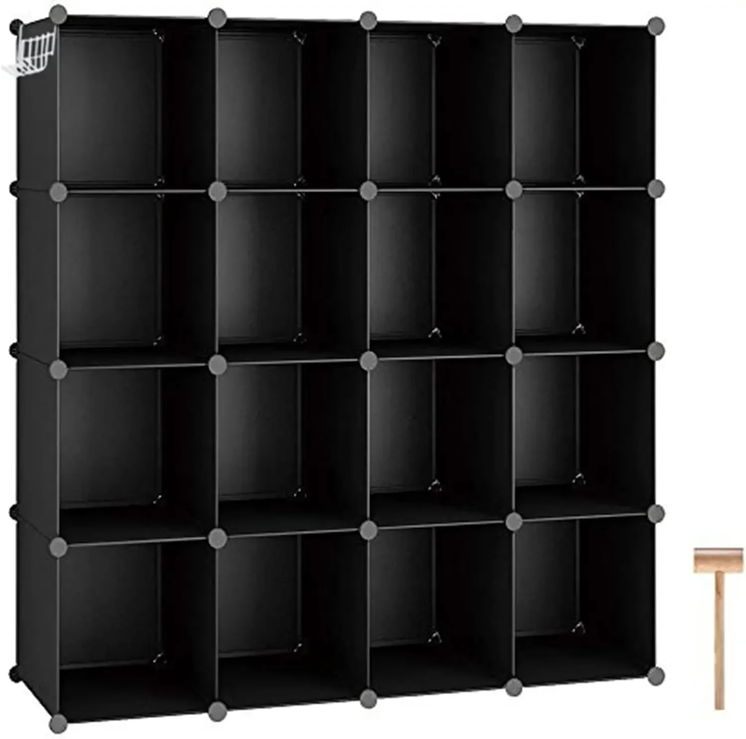 

Cube Storage Organizer, 16-Cube Shelves Units for Closet, DIY Plastic Modular Bookshelf, Bookcase, Storage Cubes Ideal