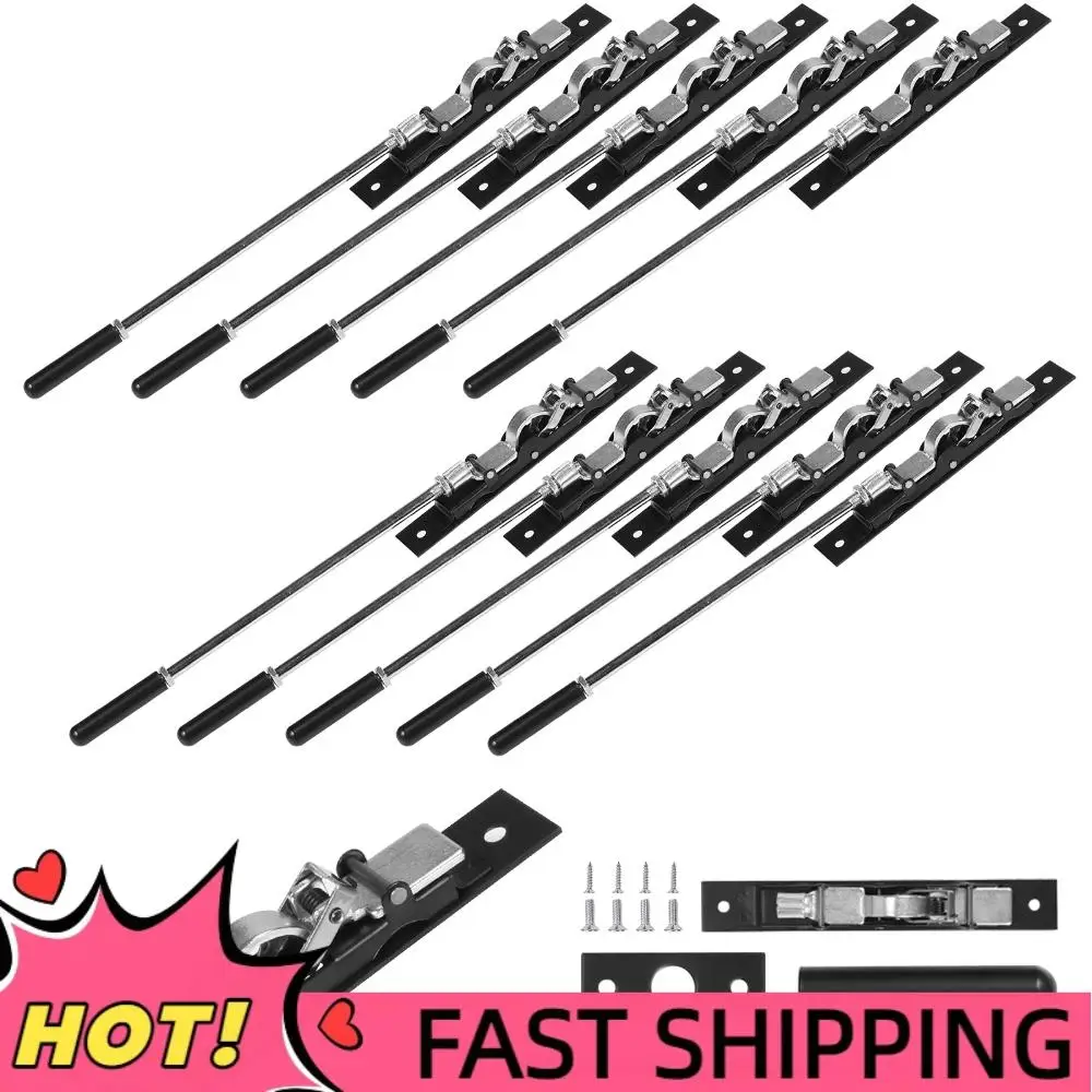 

10Pcs Emergency Door Escape Door Lock with Rod Female Door Conceal Latch 10In for Composite Doors/Wood Doors/Double Doors