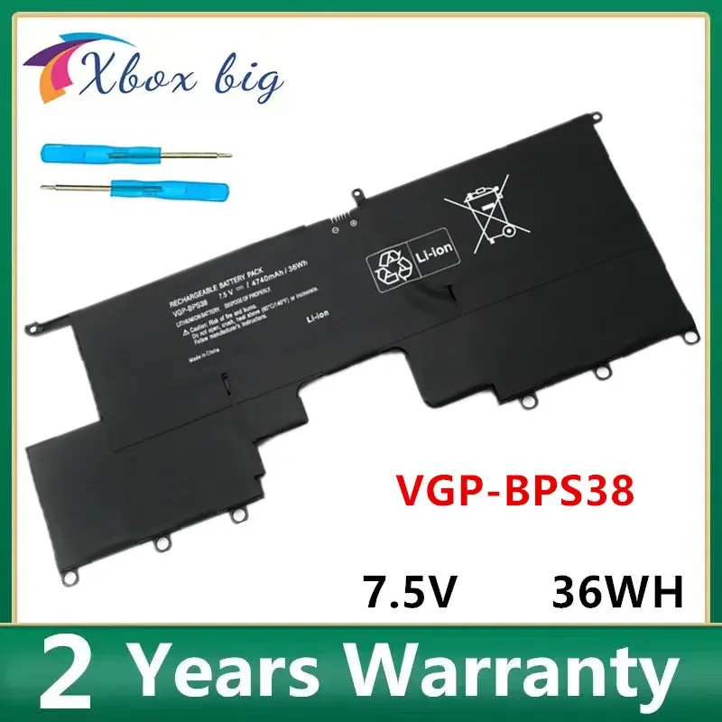 

Новая аккумуляторная батарея для ноутбука SONY VAIO PRO 13 SVP1321BPXB SVP13216PG SVP132A1CM BPS38 7,5 V 36WH 4740mAh