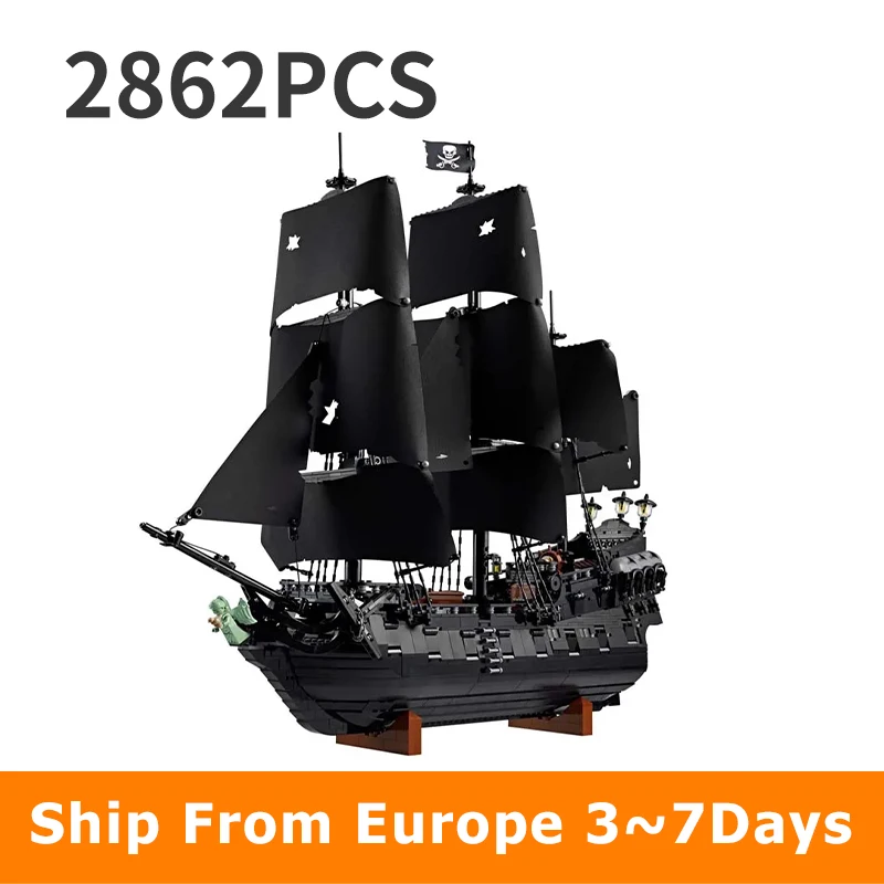 2862 pièces 10365 Bateau pirate Perle Noire Blocs de construction Navire Voilier 4184 Briques Jouets Cadeaux d'anniversaire pour enfants