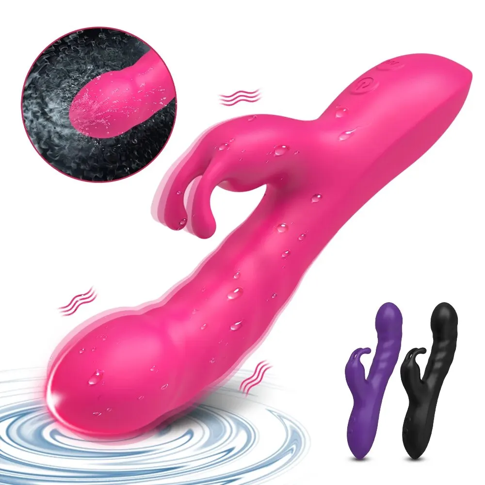 Powerful Rabbit Vibrator Female for Women G Spot Clitoris Stimulator Vagina Nipple Massage Dildo Silent Adults Sex Toy for Women