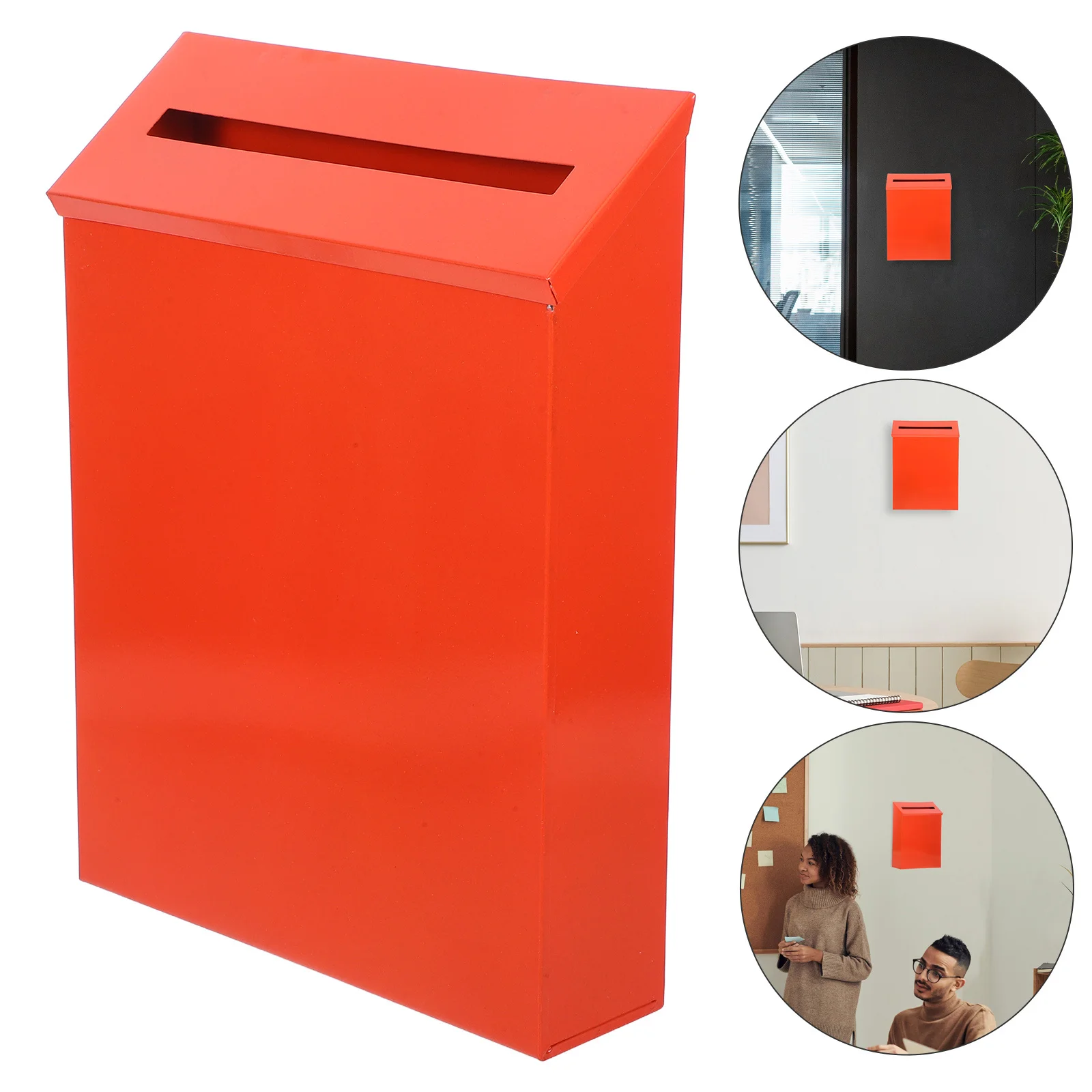 

Large Capacity Wall Mounted Mailbox Vintage Iron Letter Box for Home Office Decorative Suggestion Box Rustic Wall Mount Storage