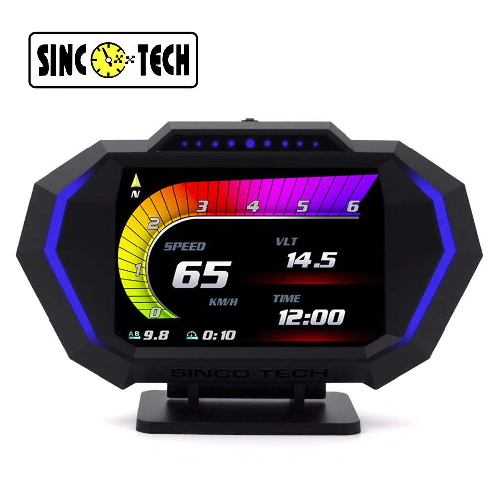 

ISP905 SINCOTECH 3,5-дюймовый многофункциональный гоночный ЖК-датчик OBDII+GPS