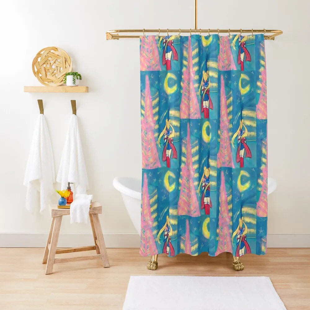

moonlight guide Shower Curtain Bathroom Decor Funny Shower Shower Set Curtain