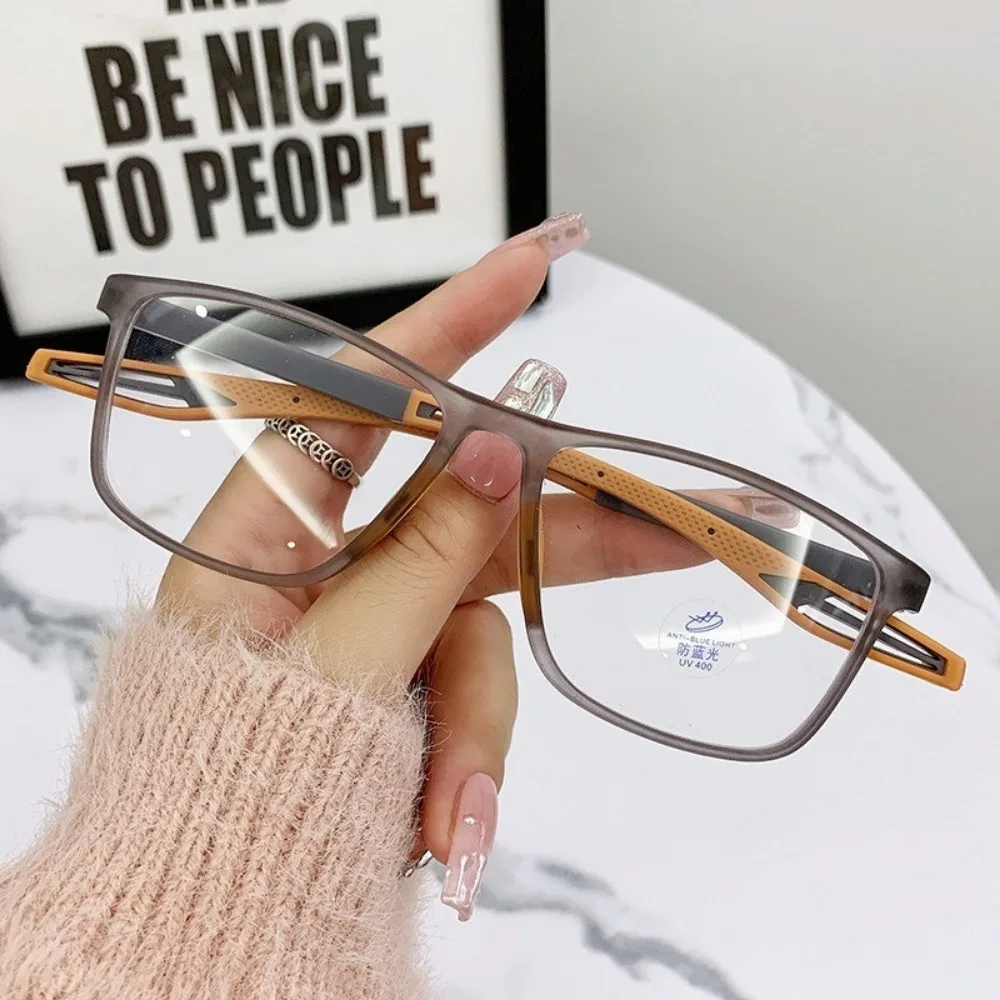 Sportliche ultraleichte tr90 Sport Lesebrille Mode Anti-Blaulicht Lesebrille Sport rahmen Unisex Männer Frauen – Detail 2