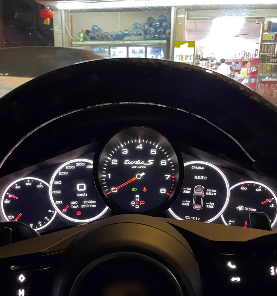 Krando 12.3'' Car LCD Dashboard Display Instrument Speedometer For Porsche Panamera 2010-2016 Car Digital Cluster CockPit