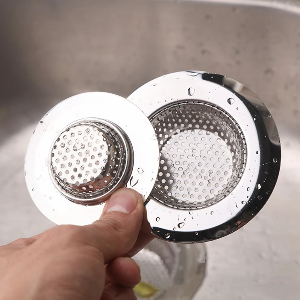 

3pcs Kitchen Filter Mesh Stainless Steel Sink Drain Covers For Bathroom Laundry Durable Anti-Clog Easy Clean Sewer Strainer