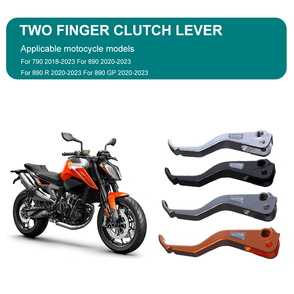 

For 790 890 R/GP Du ke/du ke 18 2019 2020 2021 2022 2023 Motorcycle CNC two finger 10% force reduction shorty stunt clutch lever