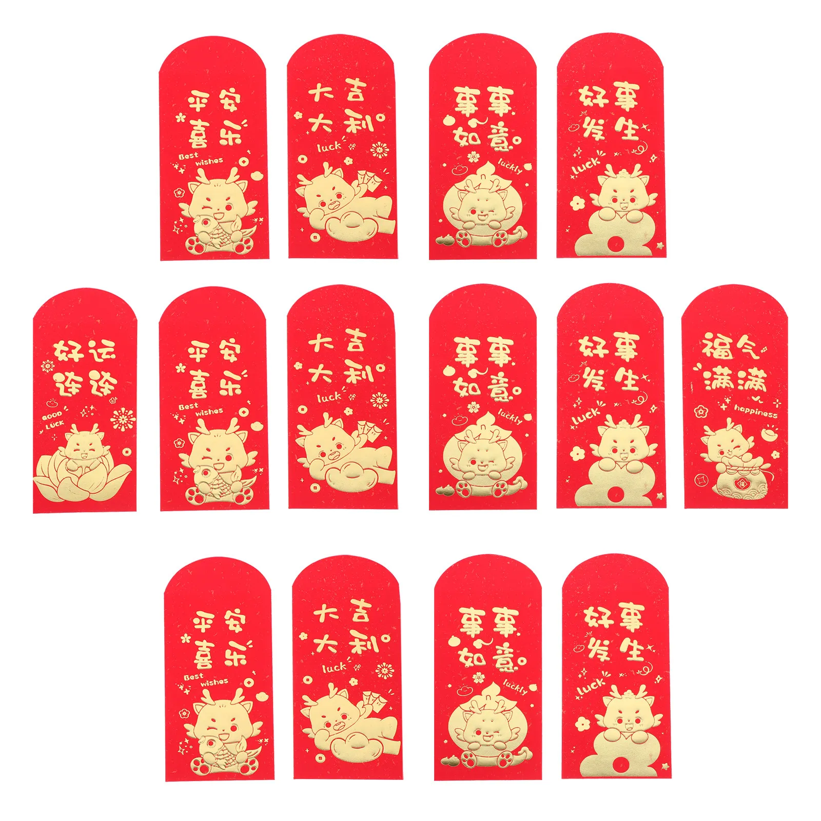 

18Pcs Chinese Style Red Envelopes Paper Red Packet Creative Lucky Money Bags for New Year Festival Decorative Lunar New Year