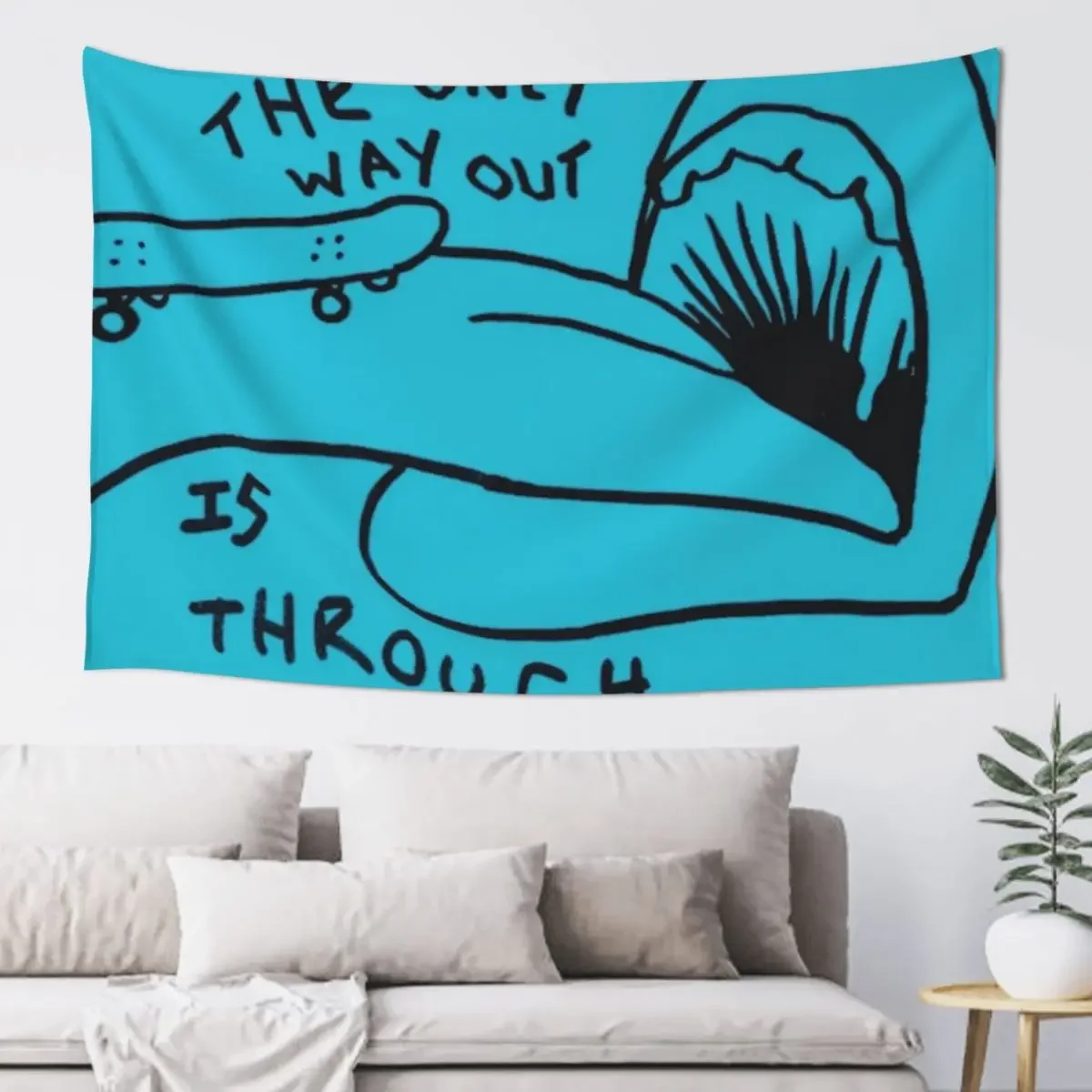 

the only way out is through Tapestry For Bedroom Aesthetic Room Decor Home Supplies Decoration Home Tapestry