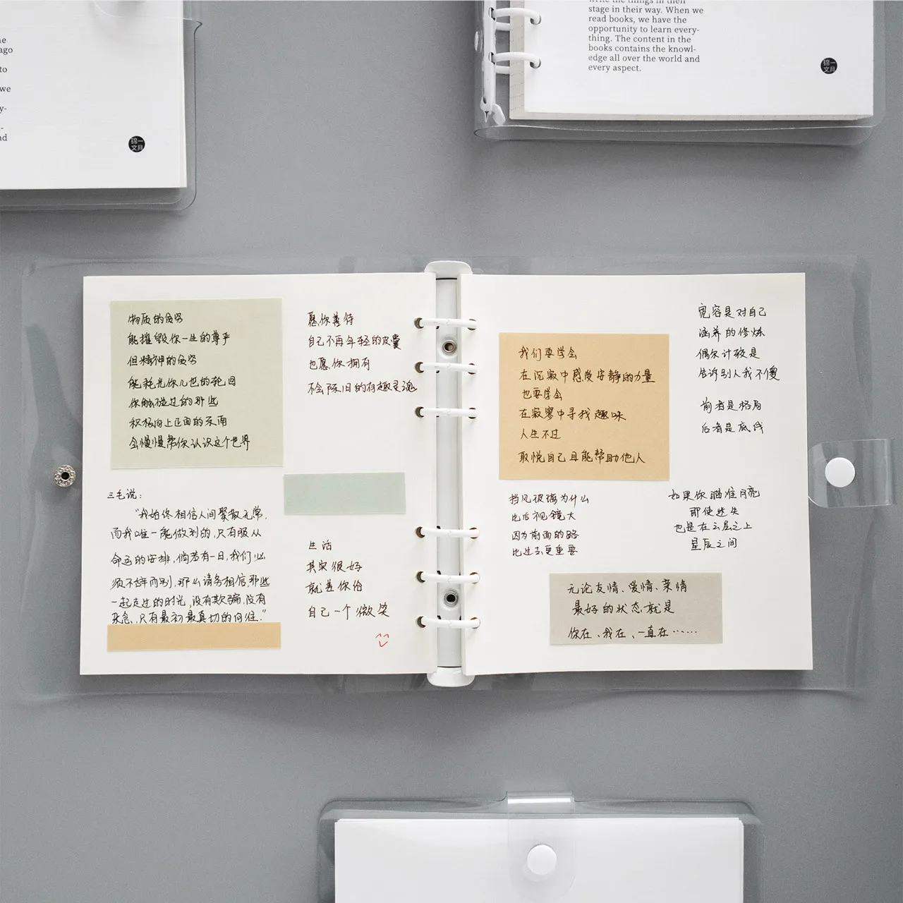 Transparent Ring Binder PVC Hand Ledger Portable Loose Leaf Folder Notebook Binder Notebooks and Journals Travelers Notebook