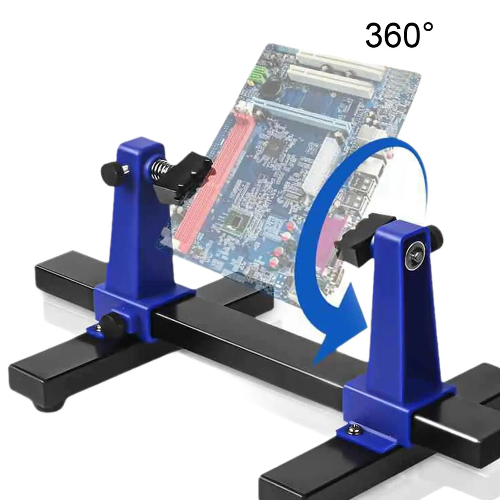 360° Rotation Printed Circuit Board Holder Multipurpose 48x17x12.5cm with Spring Loaded Clamp Sturdy Accessories Holding Device