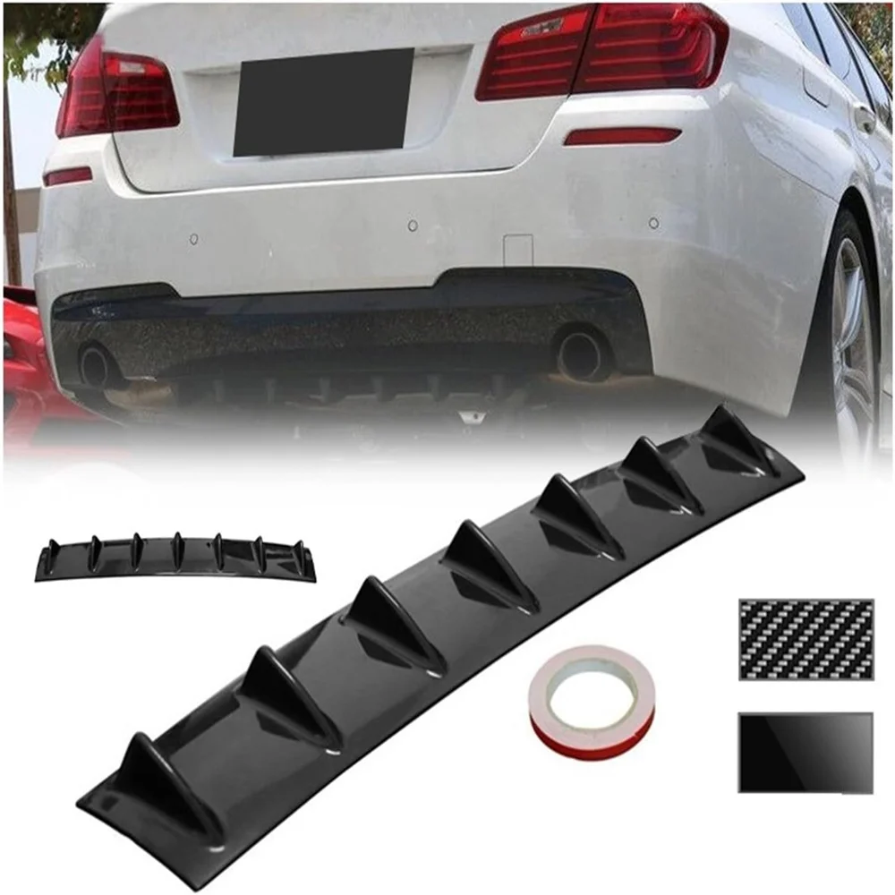 

A Body Kit Universal Spoiler General Hot Sale Shark Fin Three-Section Car Rear Bumper Lip 7-Fin Diffuser