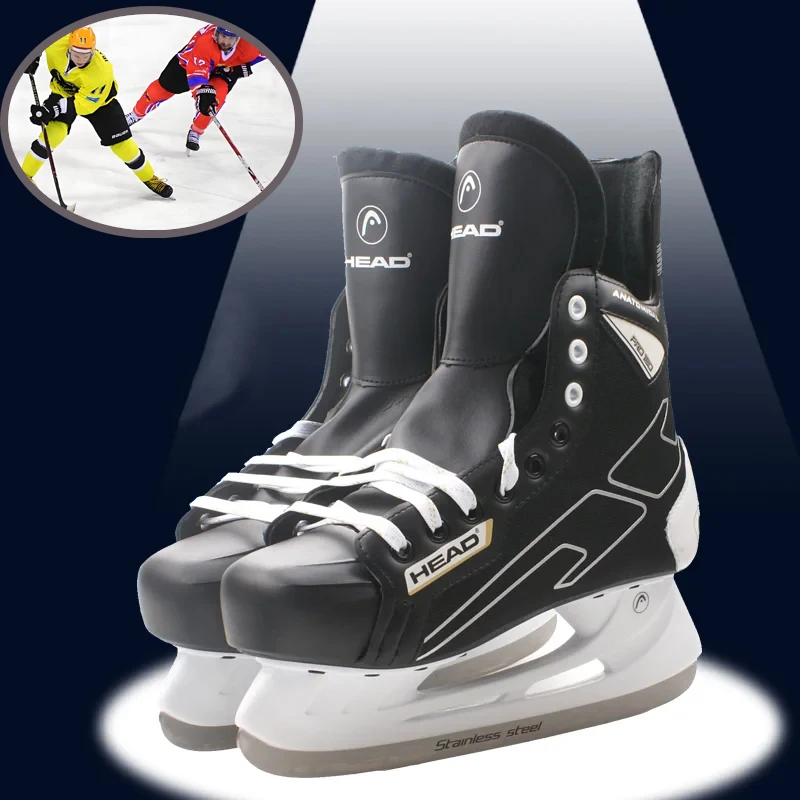 

Winter Ice Hockey Skates Shoes Professional Ice Skating Blade Shoe PU Thermal Thicken Comfortable Beginner Adult Teenagers Kids