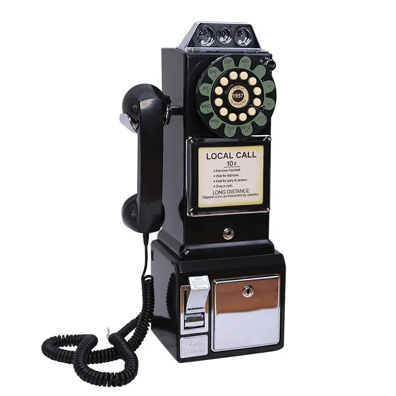 2025 Classic Retro Audio GuestBook Telephone Handcrafted Corded Telephone for Confessional Wedding and Birthday Parties