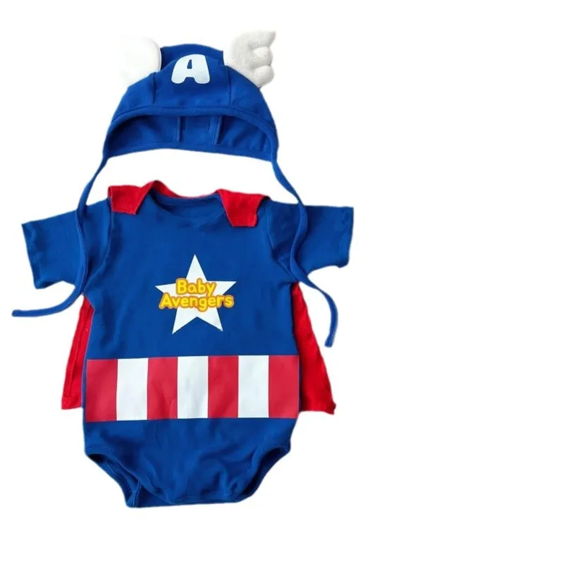 Baby Clothes Summer New Baby Boy Onesie INS Romper Children's Suit 100 Days Photo Baby Party Costume 100% Cotton
