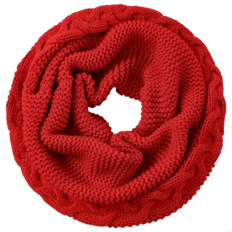 وشاح محبوك قبعة تدفئة للرقبة بلوفر متكامل تصميم شال من القماش الناعم للنشاط الخارجي سهل العناية بالغسيل Y08E