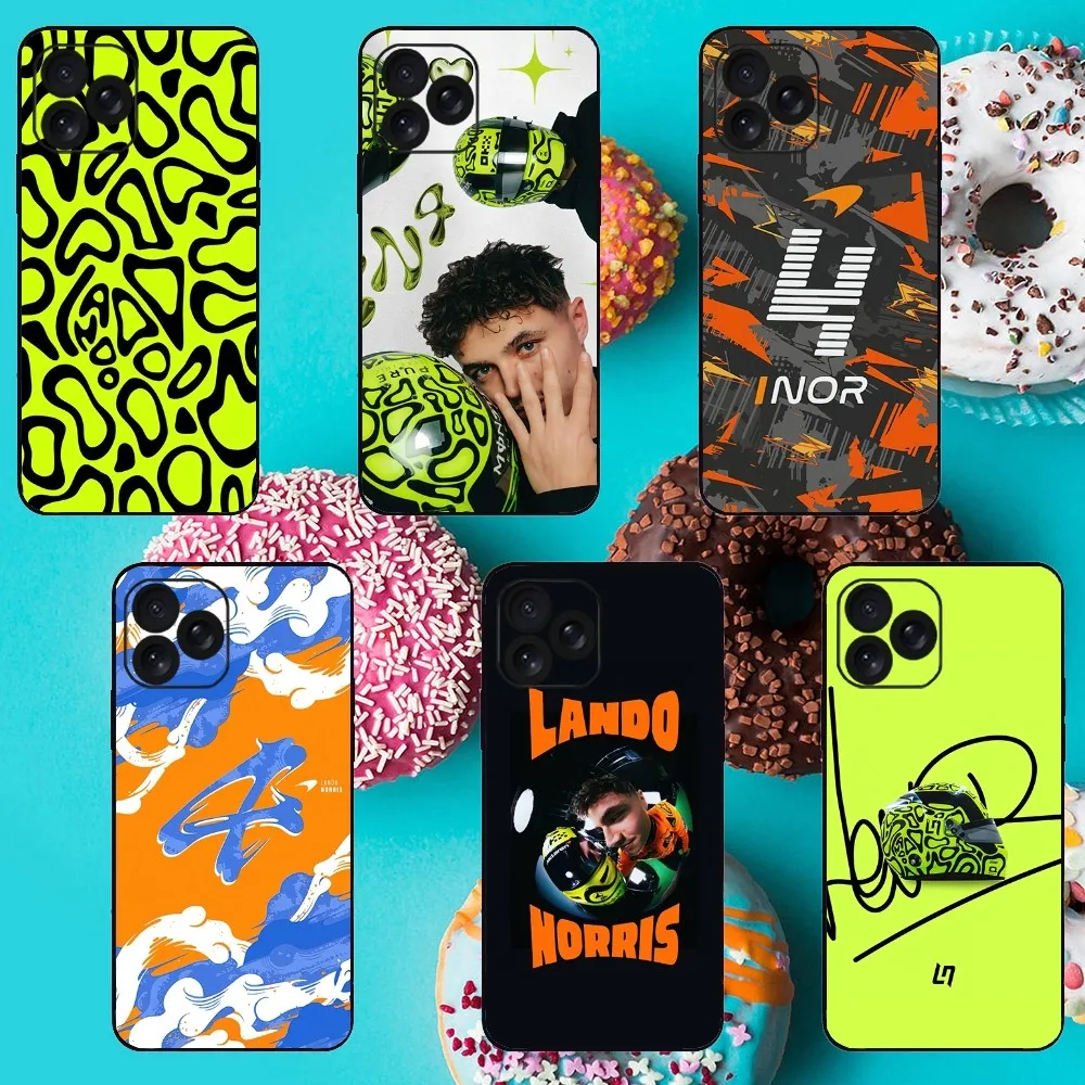 F1 Formula 1 L-Lando Norris Phone Case For iPhone 8 11 12 13 14 15 Mini X XR XS PRO MAX Plus Shell