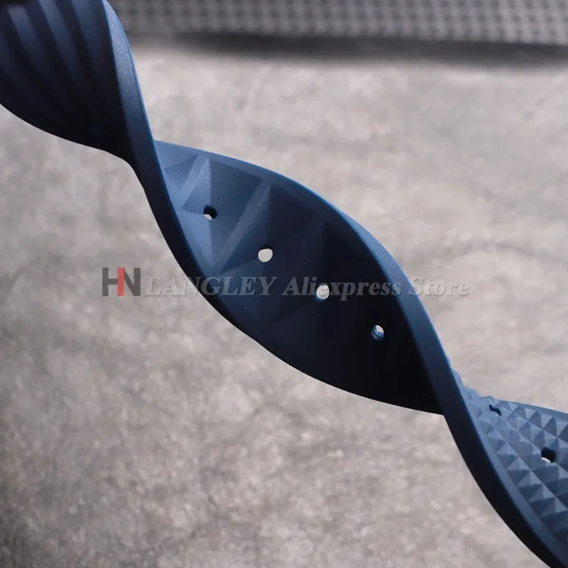 Watchdives 20 مللي متر 22 مللي متر لينة المطاط الهراء حزام سوار العالمي الرجال غواص سيليكون مقاوم للماء الرياضة ل Seiko5 SKX007 حزام الساعات #5