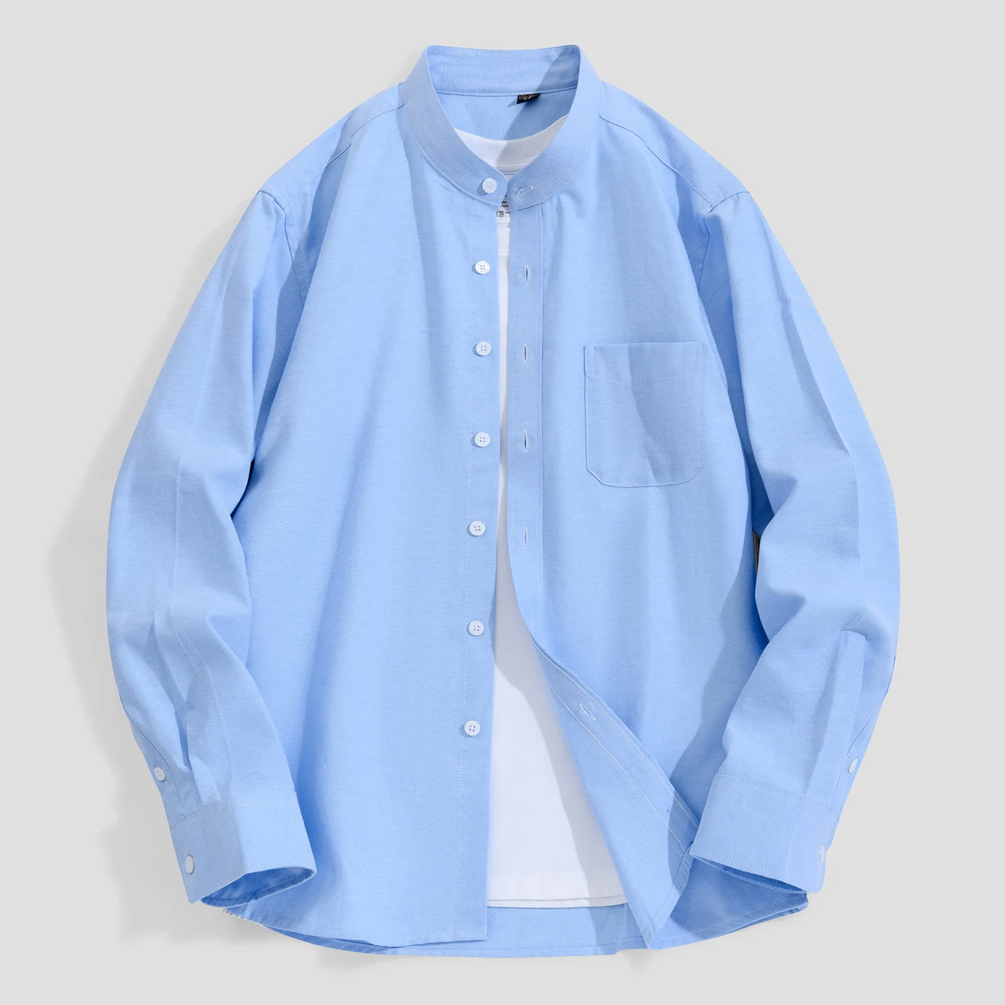 Nuevo diseño, camisa de negocios para hombre, otoño, manga larga, 100% algodón, informal, Oxford, soporte Social para el hogar, Color sólido, ropa para hombre 5XL