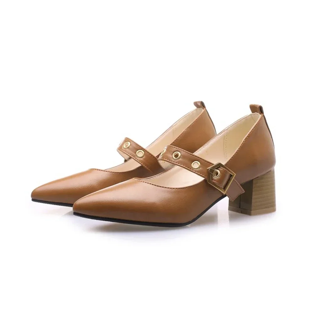 Women Shoes Zapatos De Mujer Fashion High Heels Party Casual Wedding Pointed Toe Leather Office Pumps Super Big Size 54 19-5