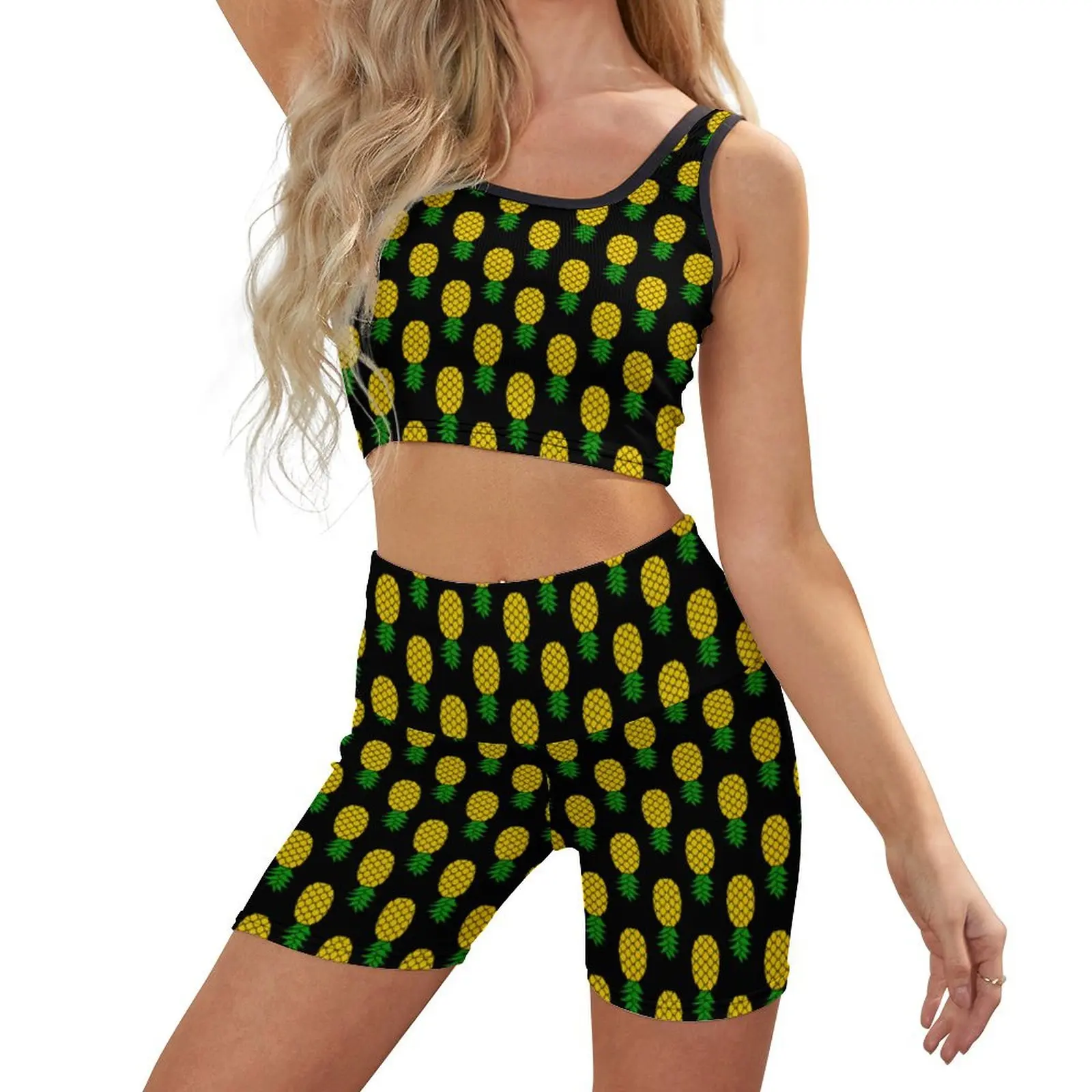 

Workout Sets for Women 2 Piece Sports Bras High Waist Shorts Exercise Gym Yoga Outfit
