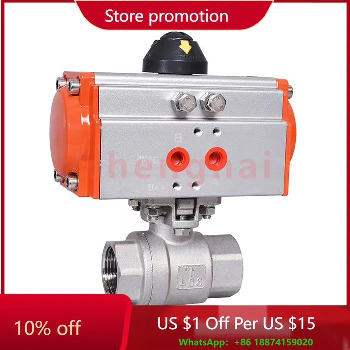 

JTAIV Factory Customized Ball Valves Wholesale Single Double Acting 2 Way 2PC Two-piece Pneumatic Threaded Ball Valve
