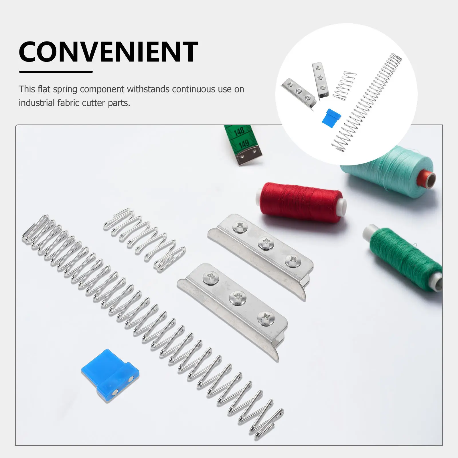 1Set Fabric Cutting Head Flat Spring Guide Precise Cutting Rail Support Industrial Sewing Machine Parts Fabric Cutter Accessory