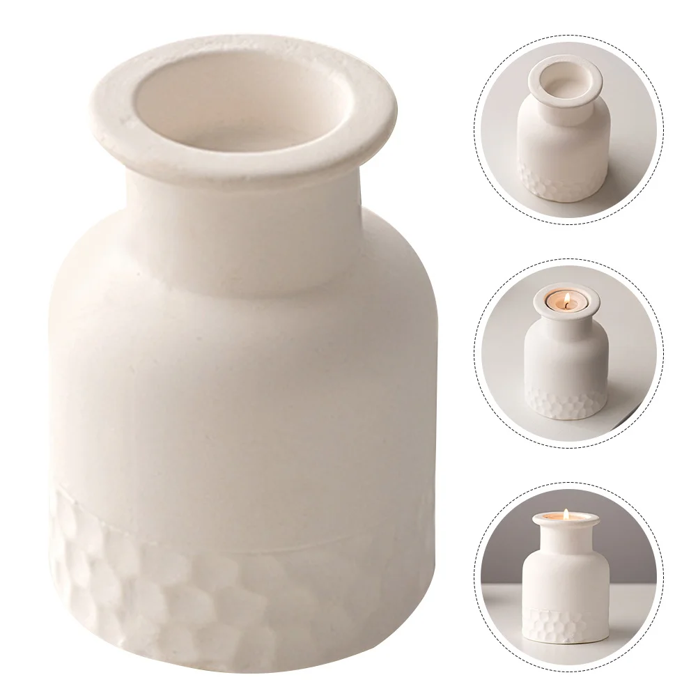 

Ceramic Holder White Nordic Minimalist Style Romantic Candlelight Dinner Wedding Party Decoration Holder