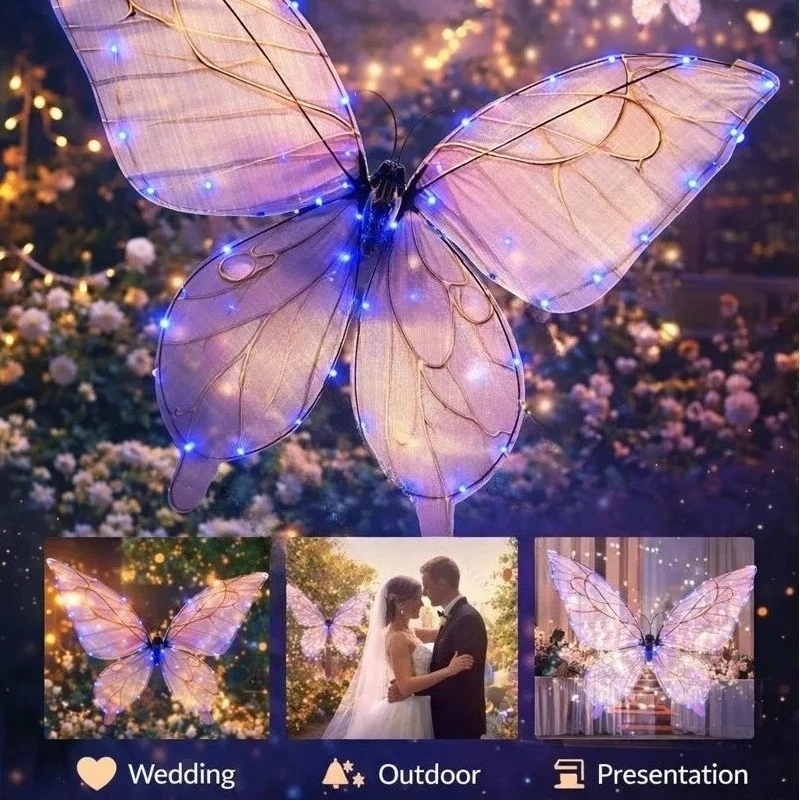 Beating Butterfly Stage Prop Biomimetic Flying Insect Model for Performance and Education RC Lighting