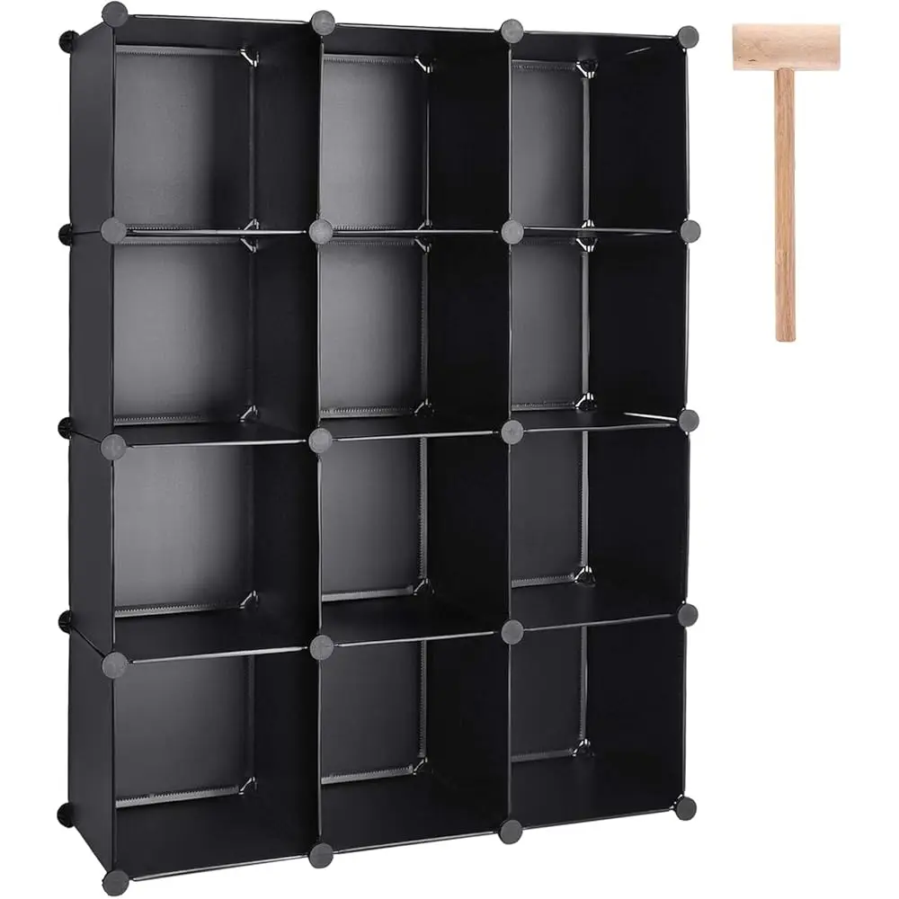 

Cube Storage Organizer, Diy Plastic Closet Cabinet Modular Bookcase, Storage Shelves For Bedroom Living Room,