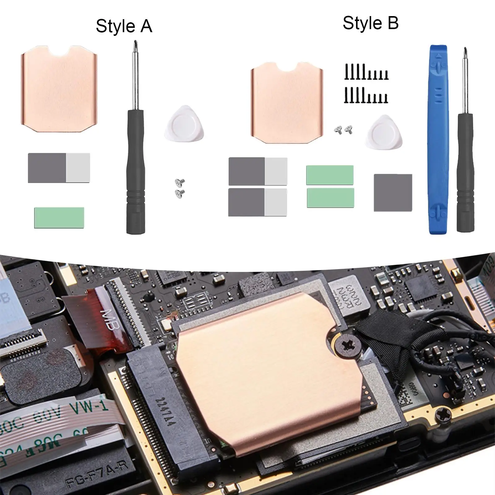 Kit de disipador térmico M.2 para SSD 2230, piezas de reparación, almohadillas térmicas duraderas