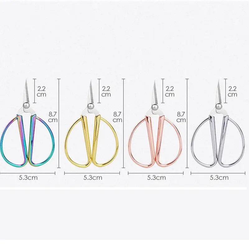 Mini Stainless Steel Retro Sewing Scissors Durable Vintage Embroidery Tailor Scissors  Fabric Cutter Craft Tool For Sewing