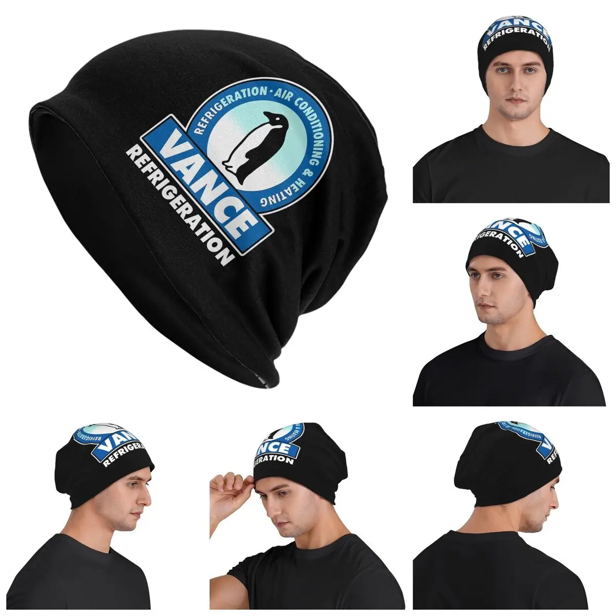 

Vance Refrigeration Warm Knitted Cap Hip Hop Bonnet Hat Autumn Winter Outdoor Beanies Hats for Unisex Adult
