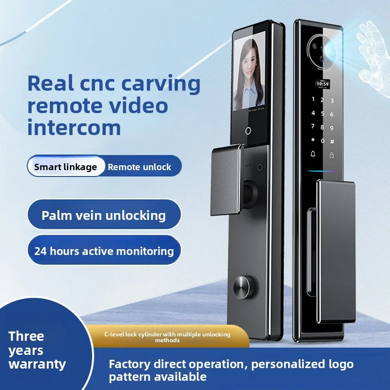 

CNC Automatic Palm Vein Facial Recognition Password Lock Fingerprint Lock Household Smart Lock Factory