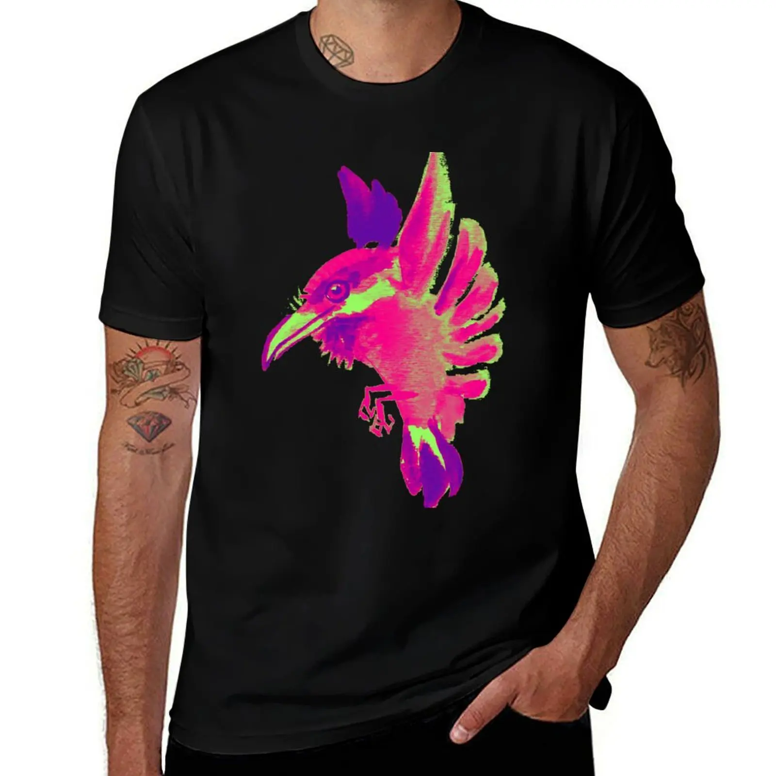 pink glow kingfisher T-Shirt Soft Cotton Print T-Shirt